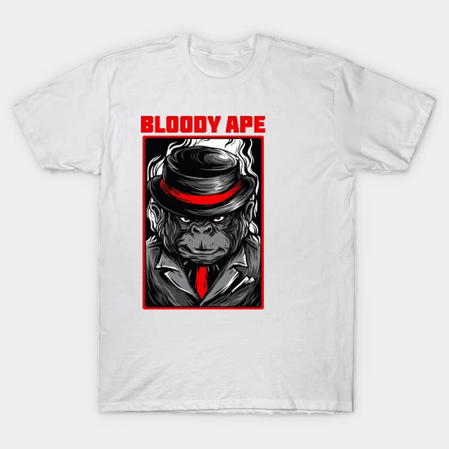 Bloody Ape T-Shirt by  Big Foot Shirt Shop